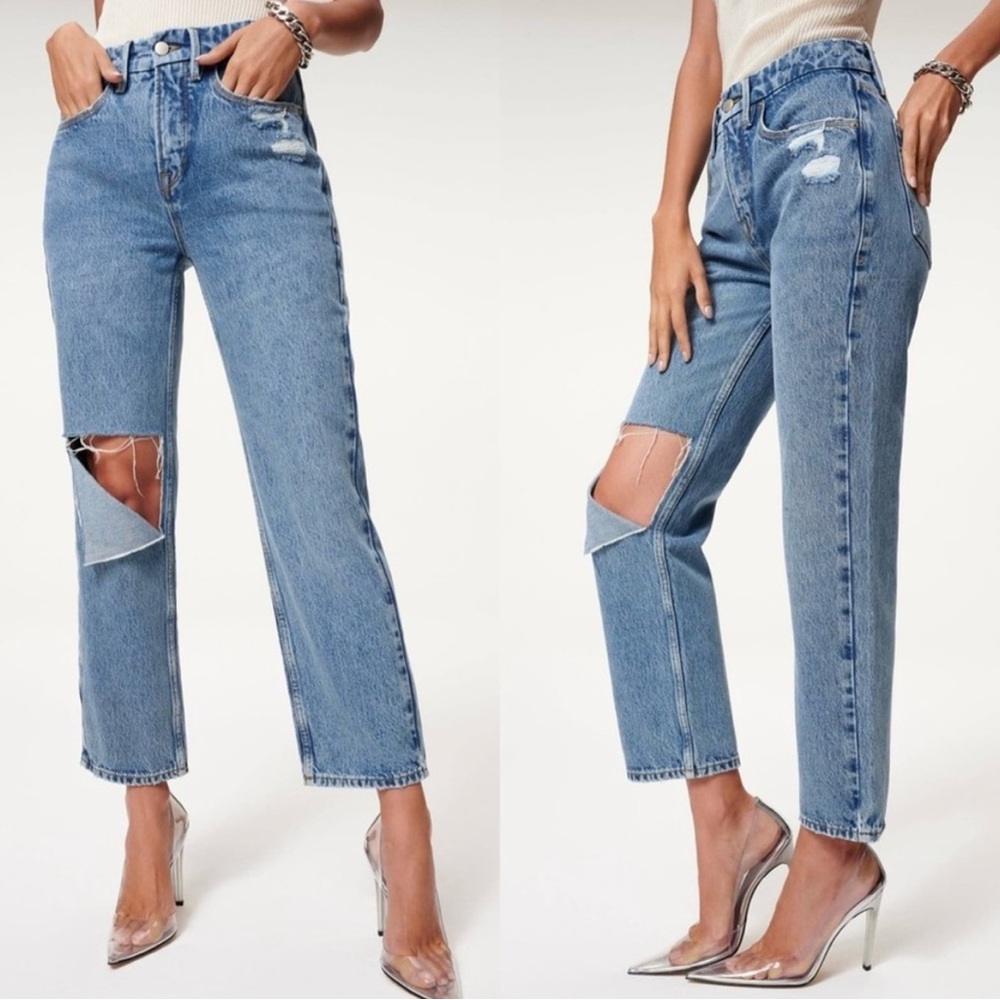 Good American 90’s Straight Leg duster Jeans women’s 12/31
